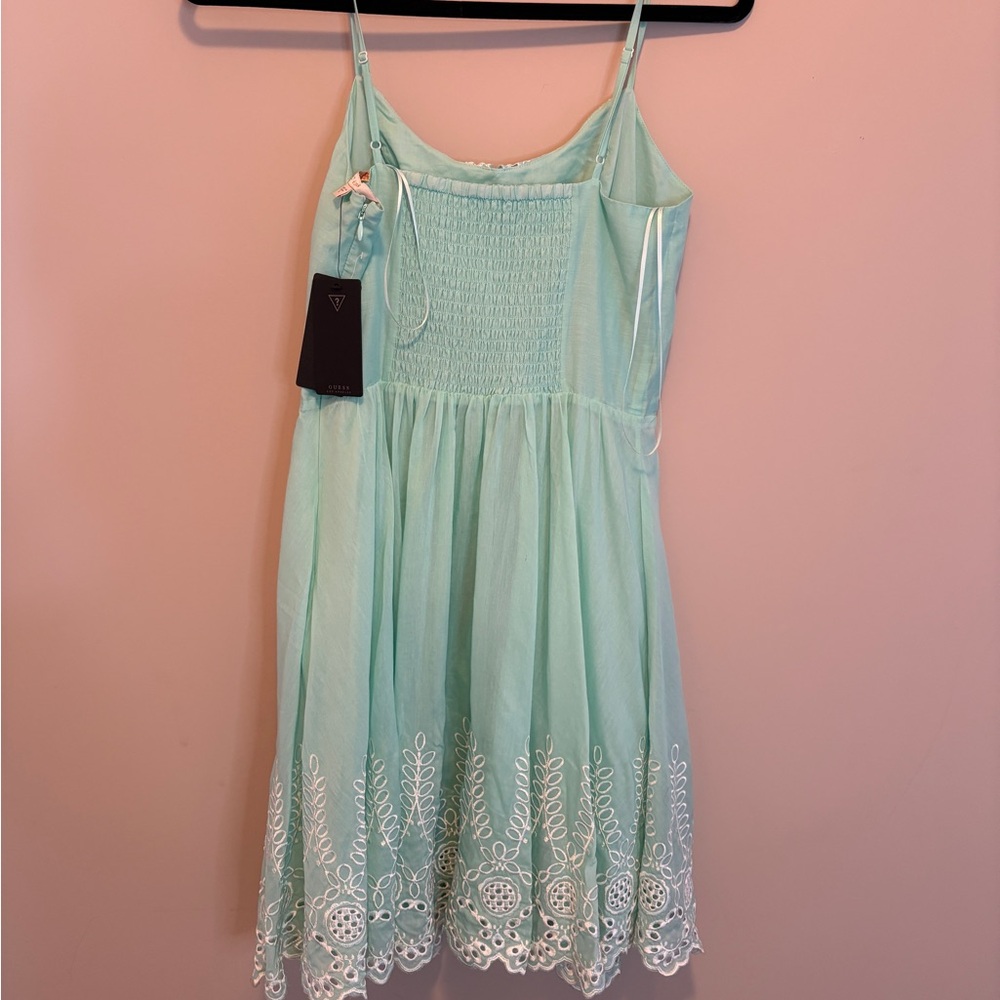 NWT Vintage Guess Green Eyelet Lace-Up Dress Sz Small Fairy Princess $108 Retai - Picture 8 of 13